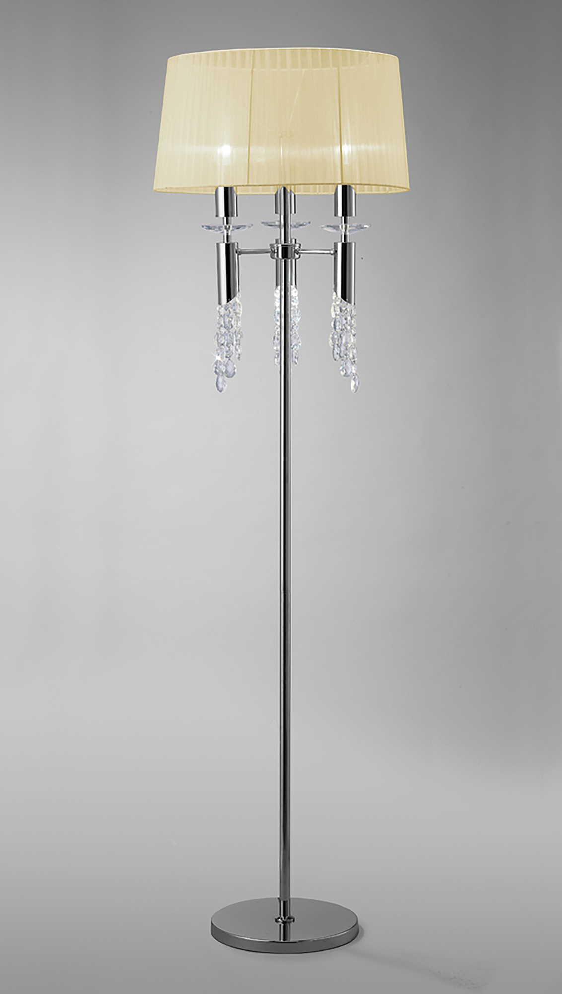 Tiffany Polished Chrome-Cream Crystal Floor Lamps Mantra Contemporary Crystal Floor Lamps Tiffany Polished Chrome-Cream Crystal Floor Lamps Mantra Contemporary Crystal Floor Lamps